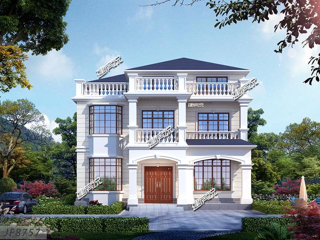 三層漂亮新中式別墅設(shè)計圖，讓你心動的別墅，您值得建造！