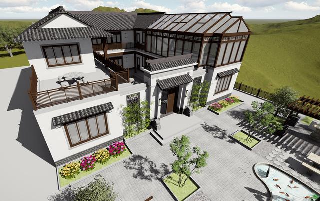 合院中式別墅設(shè)計(jì)圖，東方神韻之美，至高至上的境界