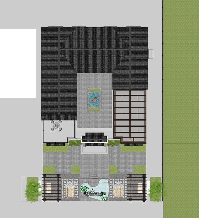 合院中式別墅設(shè)計(jì)圖，東方神韻之美，至高至上的境界