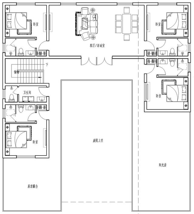 合院中式別墅設(shè)計(jì)圖，東方神韻之美，至高至上的境界