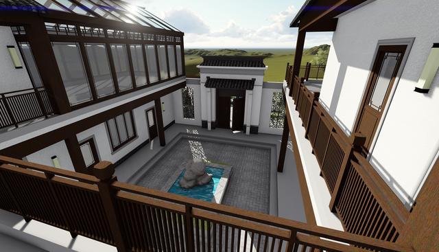 合院中式別墅設(shè)計(jì)圖，東方神韻之美，至高至上的境界