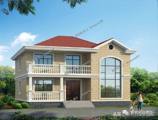 經(jīng)典別墅設(shè)計(jì)圖，復(fù)式躍層旋轉(zhuǎn)樓梯，80后為父母建養(yǎng)老房。