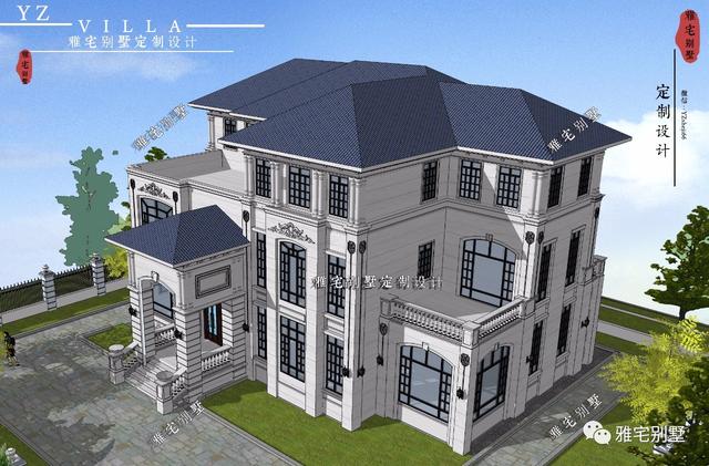 湖南三層歐式別墅設計圖，一套遠離城市喧囂的居家之所
