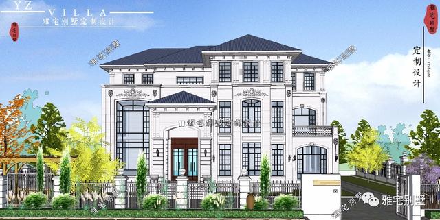 湖南三層歐式別墅設計圖，一套遠離城市喧囂的居家之所