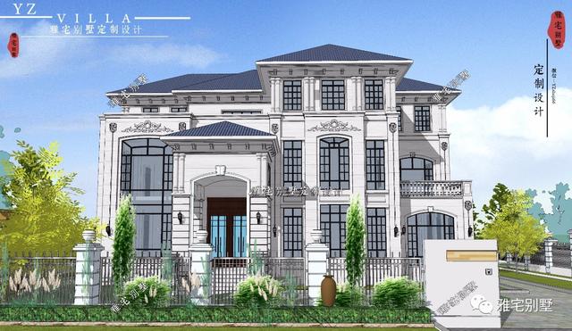 湖南三層歐式別墅設計圖，一套遠離城市喧囂的居家之所