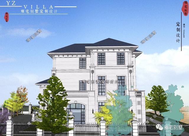 湖南三層歐式別墅設計圖，一套遠離城市喧囂的居家之所