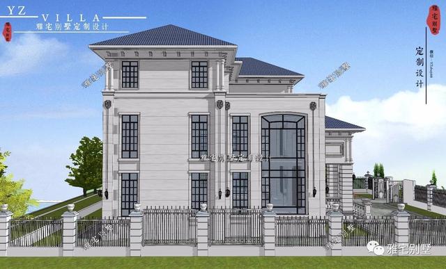 湖南三層歐式別墅設計圖，一套遠離城市喧囂的居家之所