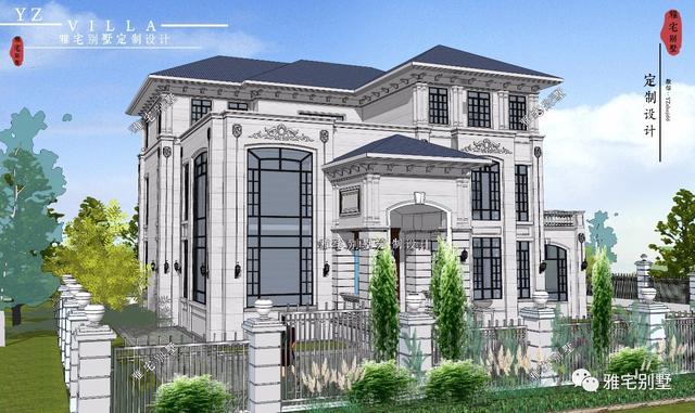 湖南三層歐式別墅設計圖，一套遠離城市喧囂的居家之所