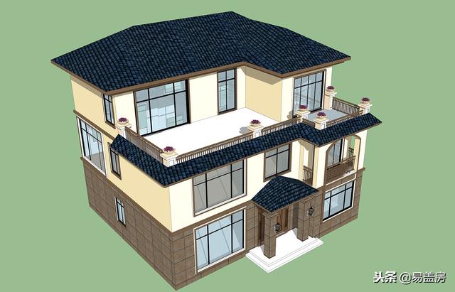 歐式別墅設(shè)計(jì)圖，家庭KTV配頂層露臺(tái)，生活享受引鄉(xiāng)親羨慕，造價(jià)60萬