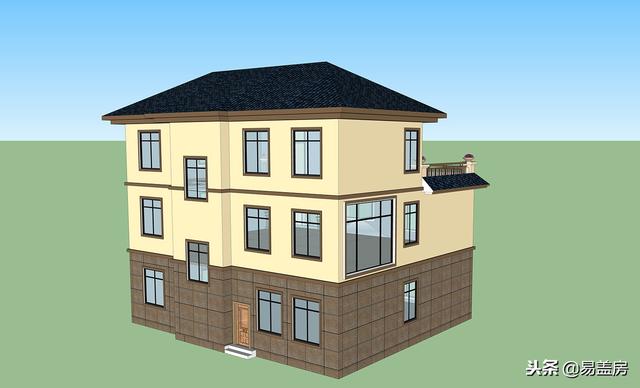 歐式別墅設(shè)計(jì)圖，家庭KTV配頂層露臺(tái)，生活享受引鄉(xiāng)親羨慕，造價(jià)60萬