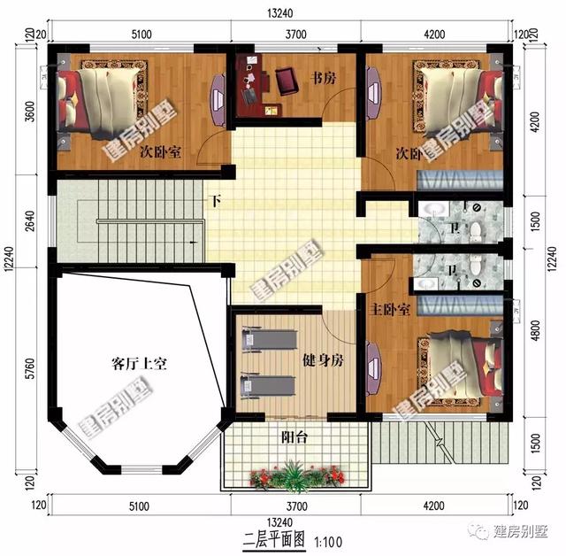 13.2×12.1米三層小別墅設(shè)計(jì)圖，帶架空層做車(chē)庫(kù)，大氣又實(shí)用