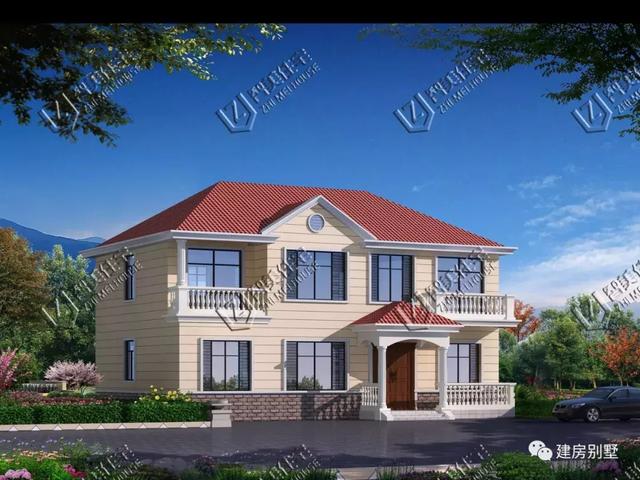 四開間設(shè)計(jì)的鄉(xiāng)村自建房，第二棟帶車庫和獨(dú)立廚房