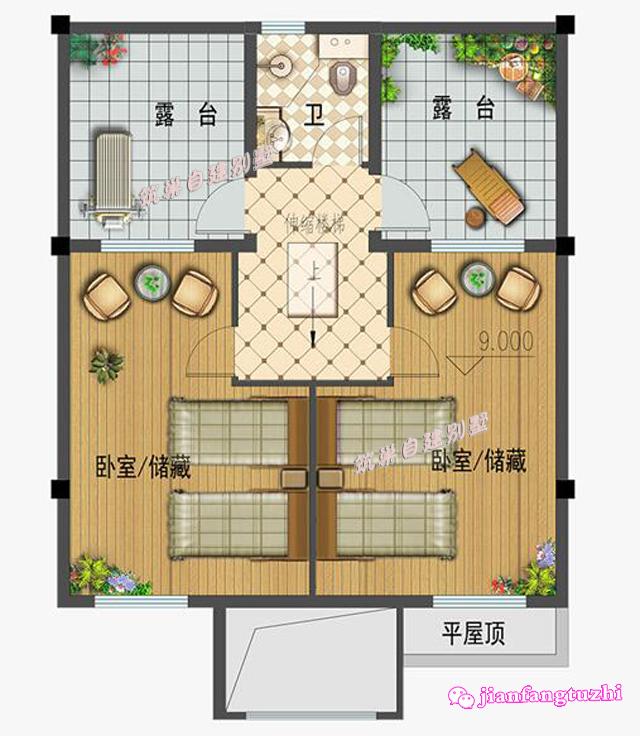 100平米以內(nèi)農(nóng)村四層小別墅設(shè)計圖，你的夢幻花園！