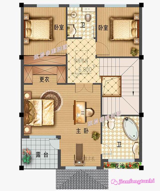 100平米以內(nèi)農(nóng)村四層小別墅設(shè)計圖，你的夢幻花園！