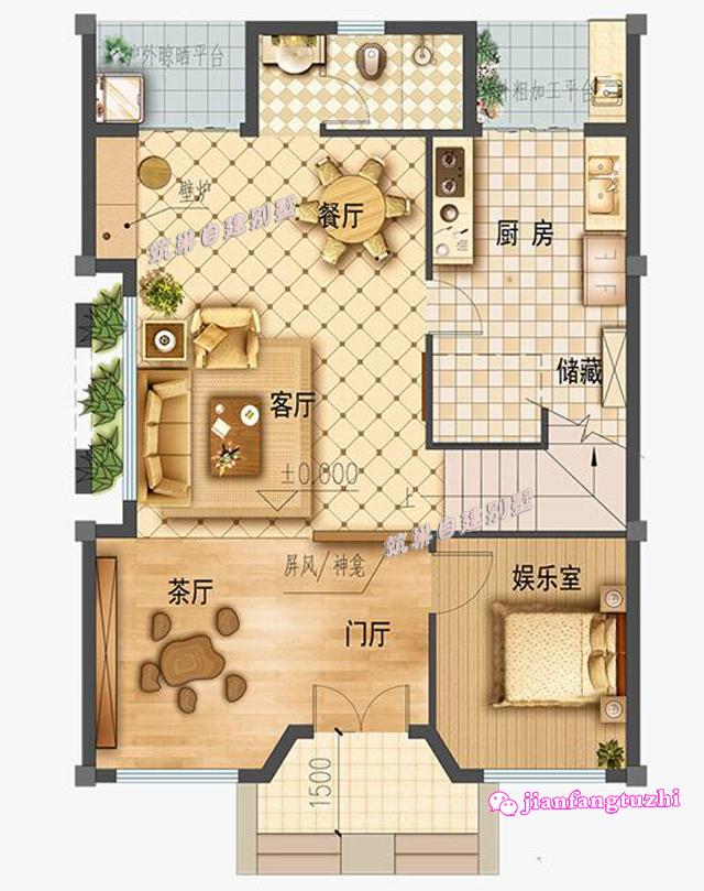 100平米以內(nèi)農(nóng)村四層小別墅設(shè)計圖，你的夢幻花園！