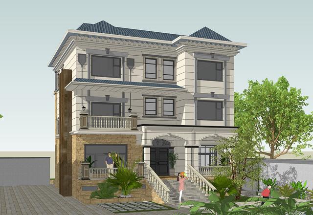 54萬360平方三層大氣別墅設(shè)計圖，室內(nèi)布局盡然都是業(yè)主想法