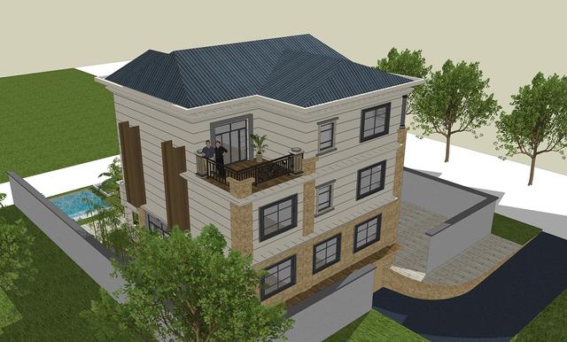 54萬360平方三層大氣別墅設(shè)計圖，室內(nèi)布局盡然都是業(yè)主想法