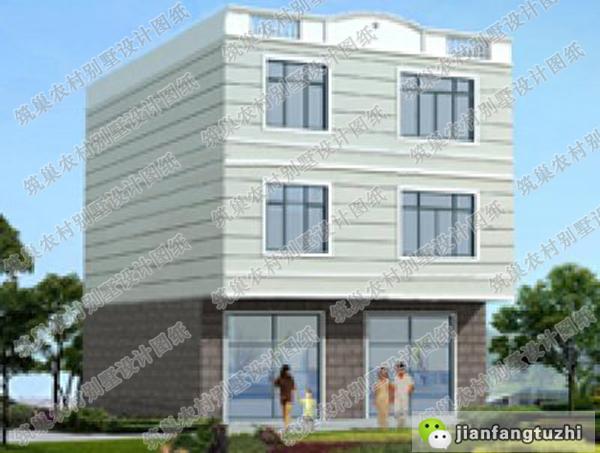 三層帶商鋪平屋頂設(shè)計圖，30萬10×11自建房，您值得入手！