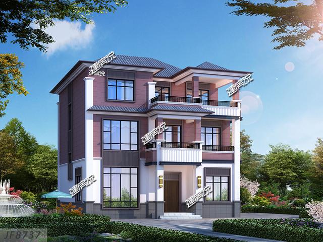 新中式別墅設(shè)計(jì)圖，農(nóng)村富貴人家都這樣建，氣派，有品位