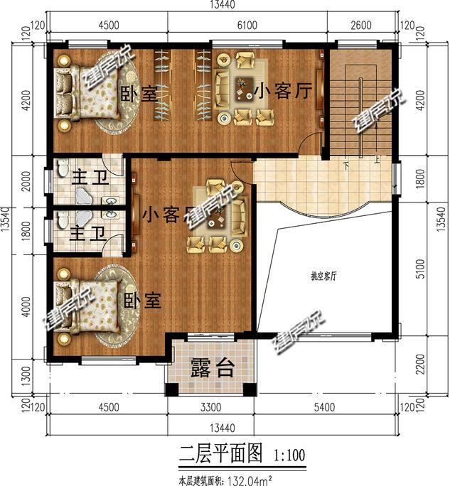 三層別墅設計圖，挑空客廳，大氣極了！包您滿意！
