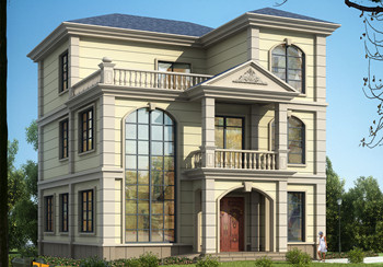 120平米農(nóng)村40萬(wàn)三層別墅自建房款式，簡(jiǎn)歐風(fēng)格