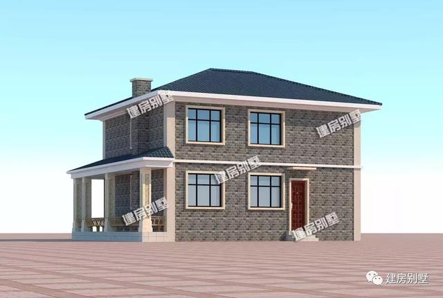 二層小洋樓設計圖，11.65×9.55米，南北通透，23萬建起來