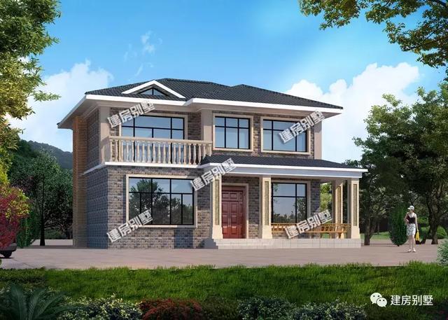 二層小洋樓設計圖，11.65×9.55米，南北通透，23萬建起來