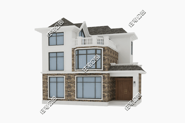 一棟3層帶坡頂別墅設(shè)計(jì)圖，11X11米宅地尺寸，適合農(nóng)村生活