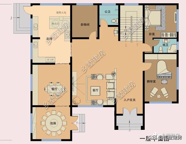 兩套農(nóng)村三層別墅設計圖，錯落有致的新型別墅或布局方正的歐式