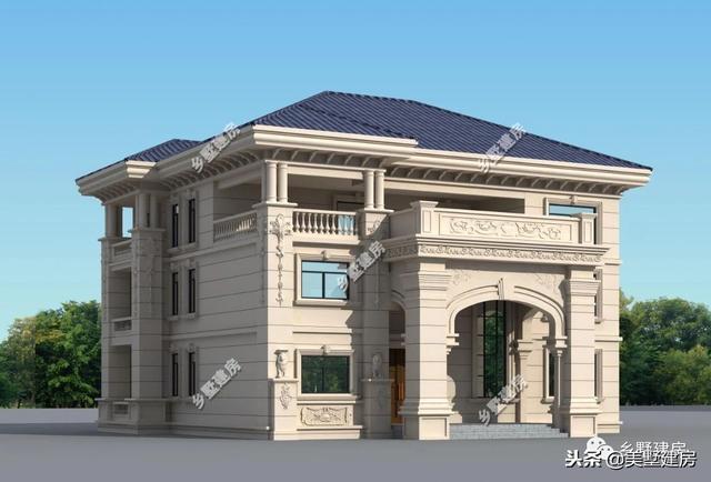 兩套農(nóng)村三層別墅設計圖，錯落有致的新型別墅或布局方正的歐式