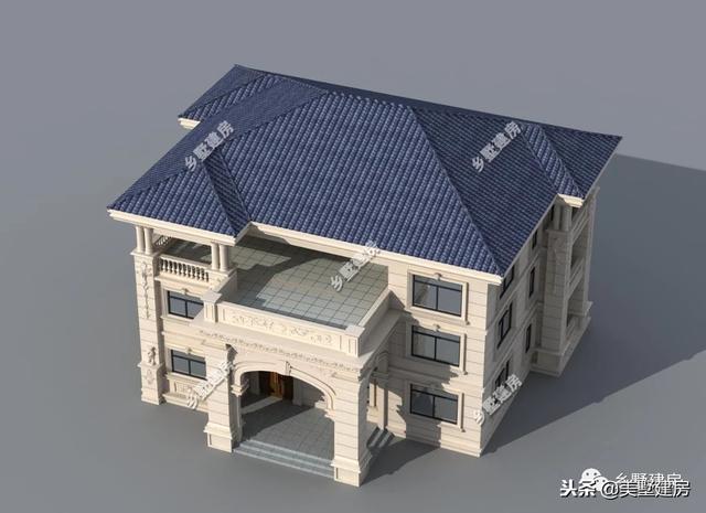 兩套農(nóng)村三層別墅設計圖，錯落有致的新型別墅或布局方正的歐式