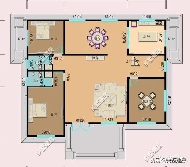 兩套農(nóng)村三層別墅設計圖，錯落有致的新型別墅或布局方正的歐式