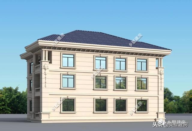 兩套農(nóng)村三層別墅設計圖，錯落有致的新型別墅或布局方正的歐式