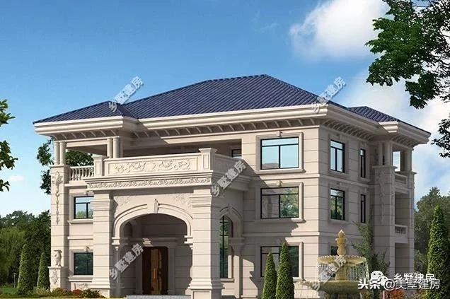 兩套農(nóng)村三層別墅設計圖，錯落有致的新型別墅或布局方正的歐式