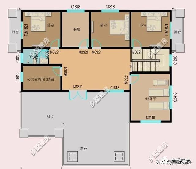 兩套農(nóng)村三層別墅設計圖，錯落有致的新型別墅或布局方正的歐式