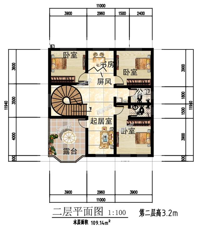 超級養(yǎng)眼的二層別墅設(shè)計圖紙，室內(nèi)布局還很實用
