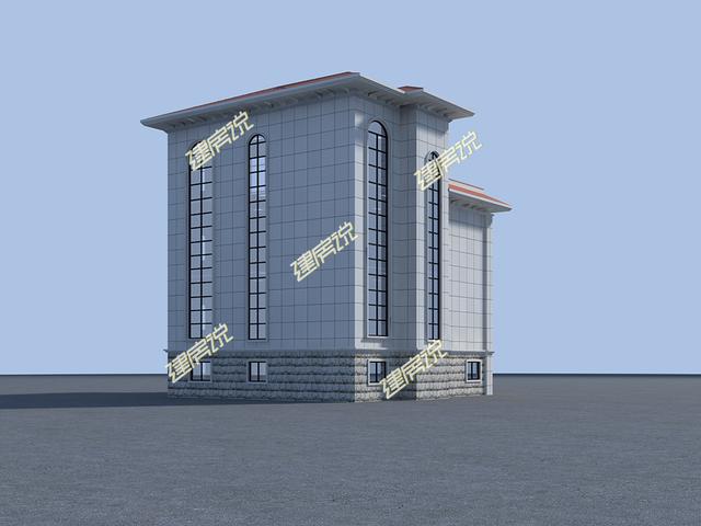 豪華氣派的三層半別墅設(shè)計圖，這棟別墅光主體就花了60來萬