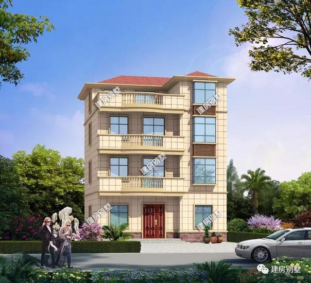 兩棟四層別墅設(shè)計圖，開間相近的，建高層住宅視野開闊，給全家人長臉