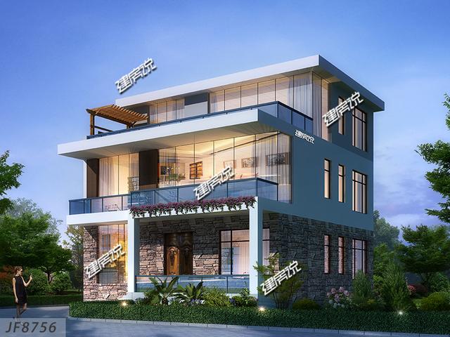 新款現(xiàn)代別墅設(shè)計圖，現(xiàn)代年輕人最愛，建一棟很拉風