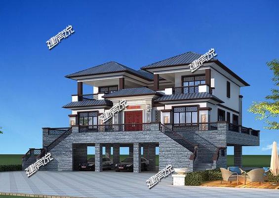 豪華新中式別墅設(shè)計(jì)圖，有錢人的專屬，建別墅就是要與眾不同