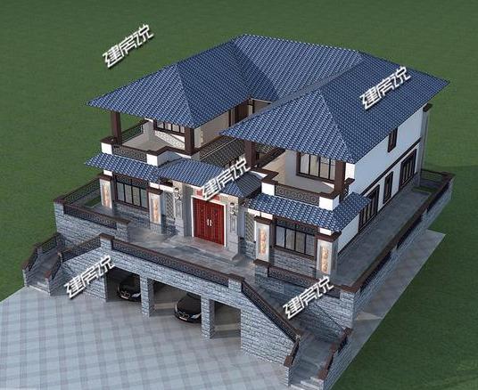 豪華新中式別墅設(shè)計(jì)圖，有錢人的專屬，建別墅就是要與眾不同