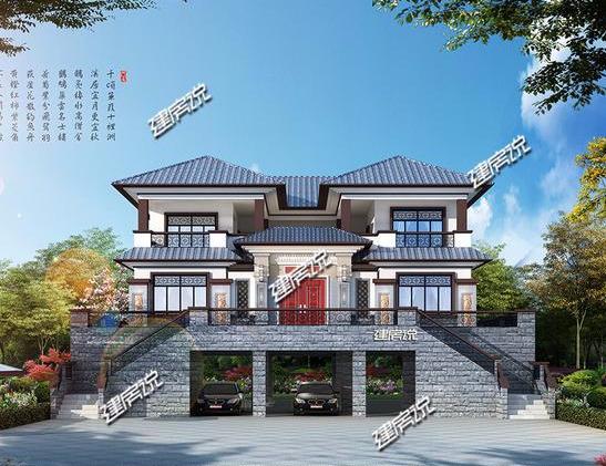 豪華新中式別墅設(shè)計(jì)圖，有錢人的專屬，建別墅就是要與眾不同