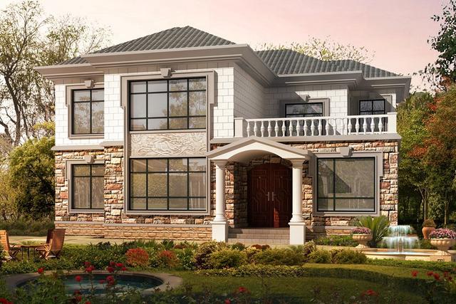 經(jīng)典接地氣小別墅設(shè)計(jì)圖，4室1廳帶旋轉(zhuǎn)樓梯，30萬來一棟。