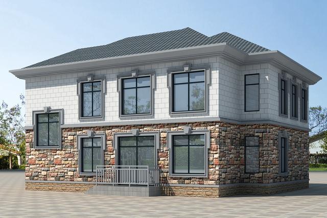 經(jīng)典接地氣小別墅設(shè)計(jì)圖，4室1廳帶旋轉(zhuǎn)樓梯，30萬來一棟。