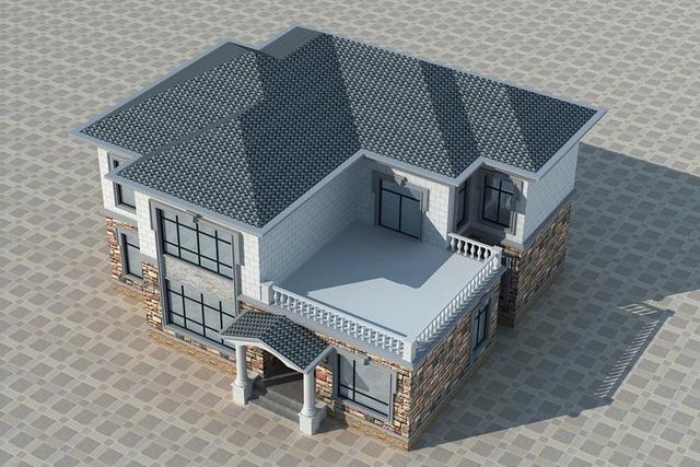 經(jīng)典接地氣小別墅設(shè)計(jì)圖，4室1廳帶旋轉(zhuǎn)樓梯，30萬來一棟。