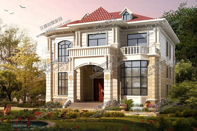 簡歐別墅設(shè)計(jì)圖，占地135平，復(fù)式挑空和健身房，誰更深得你心？