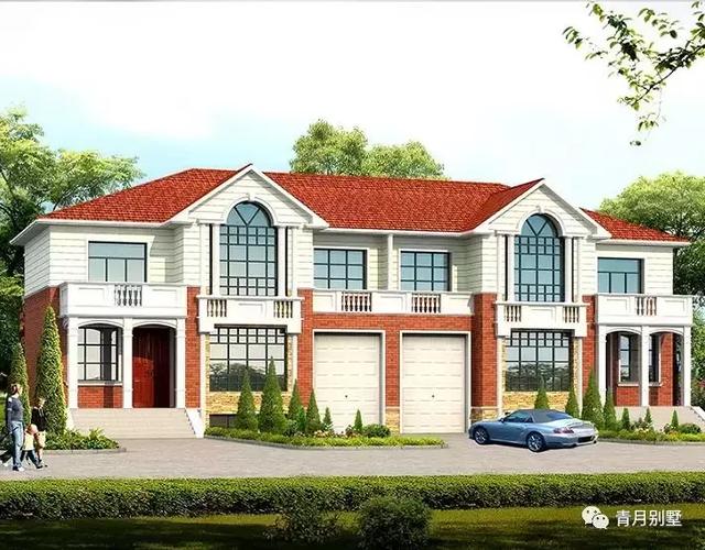 二層雙拼小別墅設計圖，開間25.8米×11米，簡單大氣，主體造價70萬