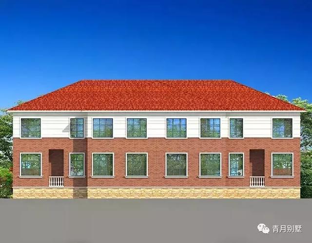 二層雙拼小別墅設計圖，開間25.8米×11米，簡單大氣，主體造價70萬