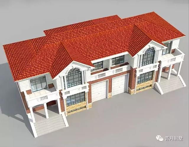 二層雙拼小別墅設計圖，開間25.8米×11米，簡單大氣，主體造價70萬