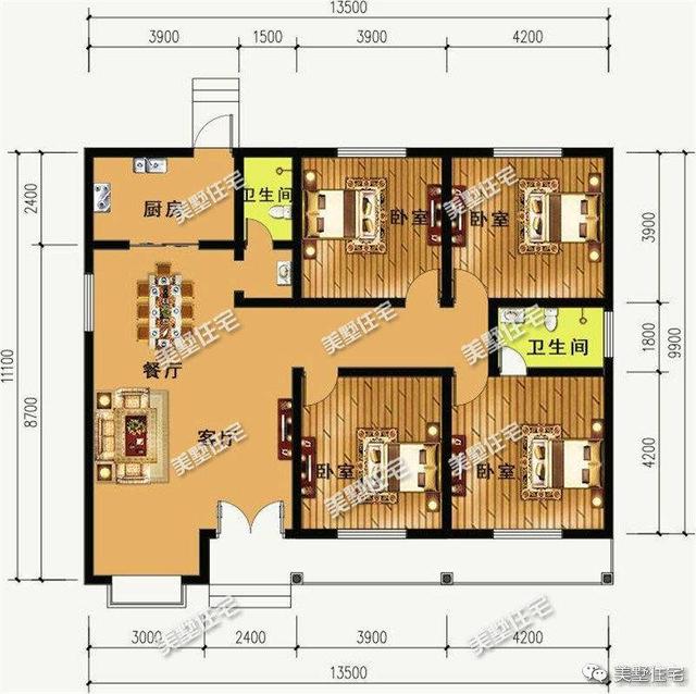 5套一層別墅設(shè)計(jì)圖，每一套都很便宜，最后一套最好看！